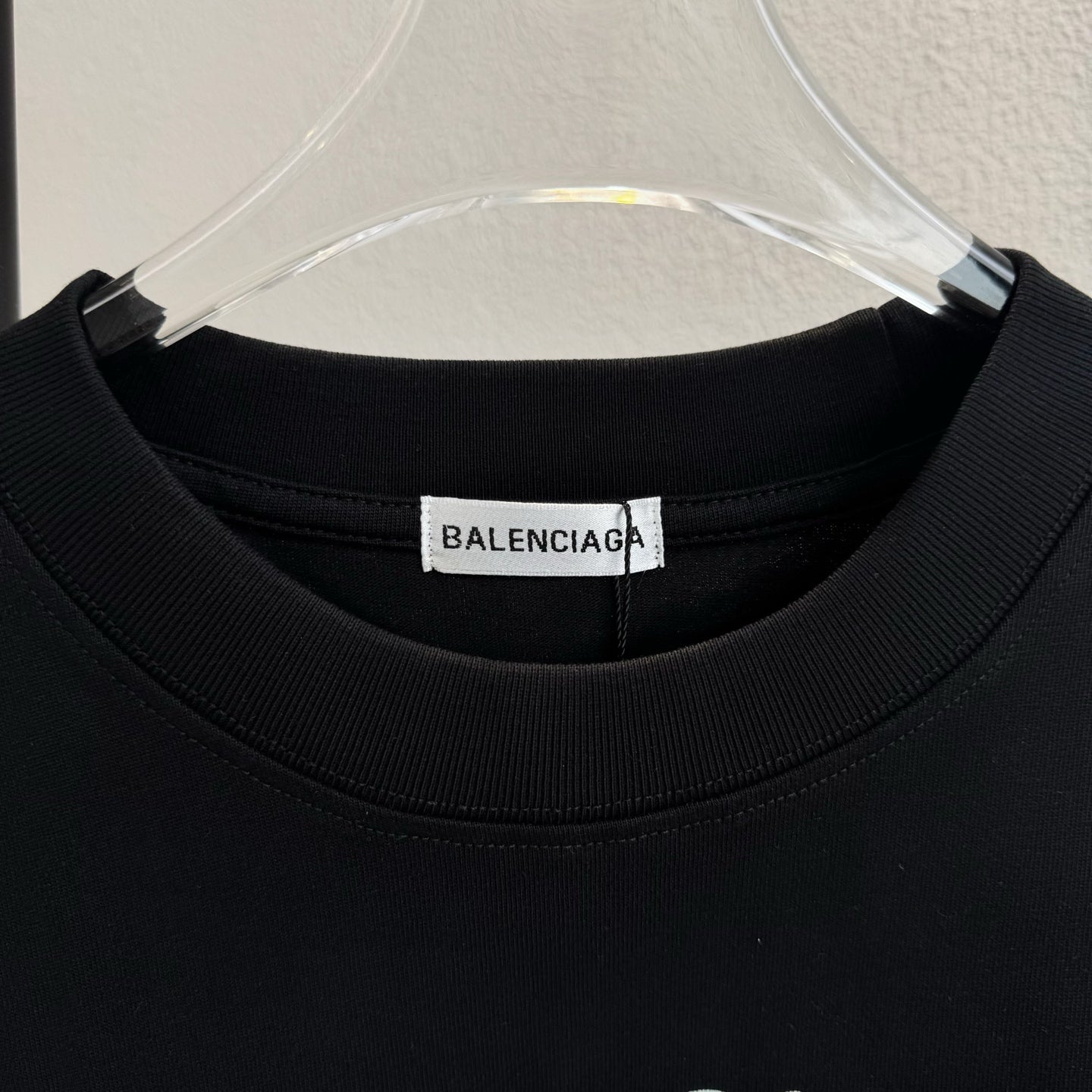 BALENCIAGA Striped Letter Logo Print Oversized T-Shirt - Black - Unisex - S / M / L / XL
