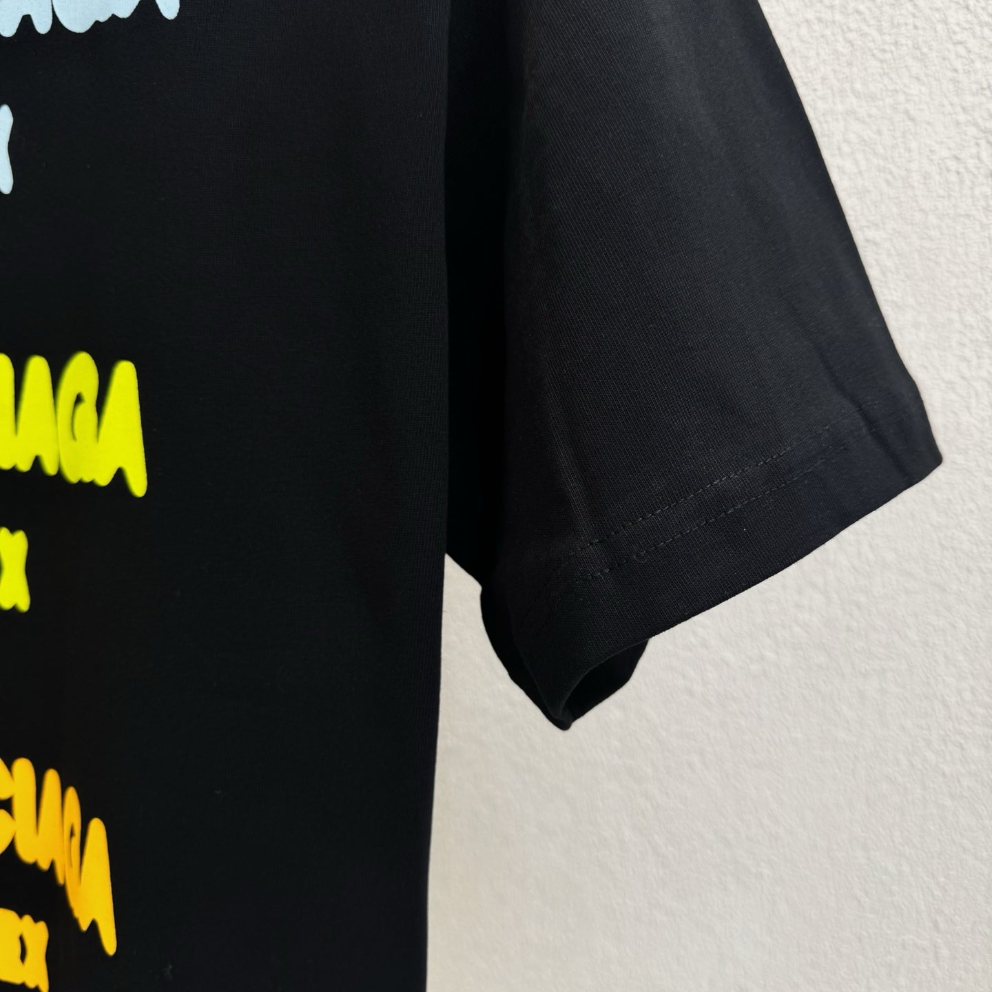 BALENCIAGA Striped Letter Logo Print Oversized T-Shirt - Black - Unisex - S / M / L / XL