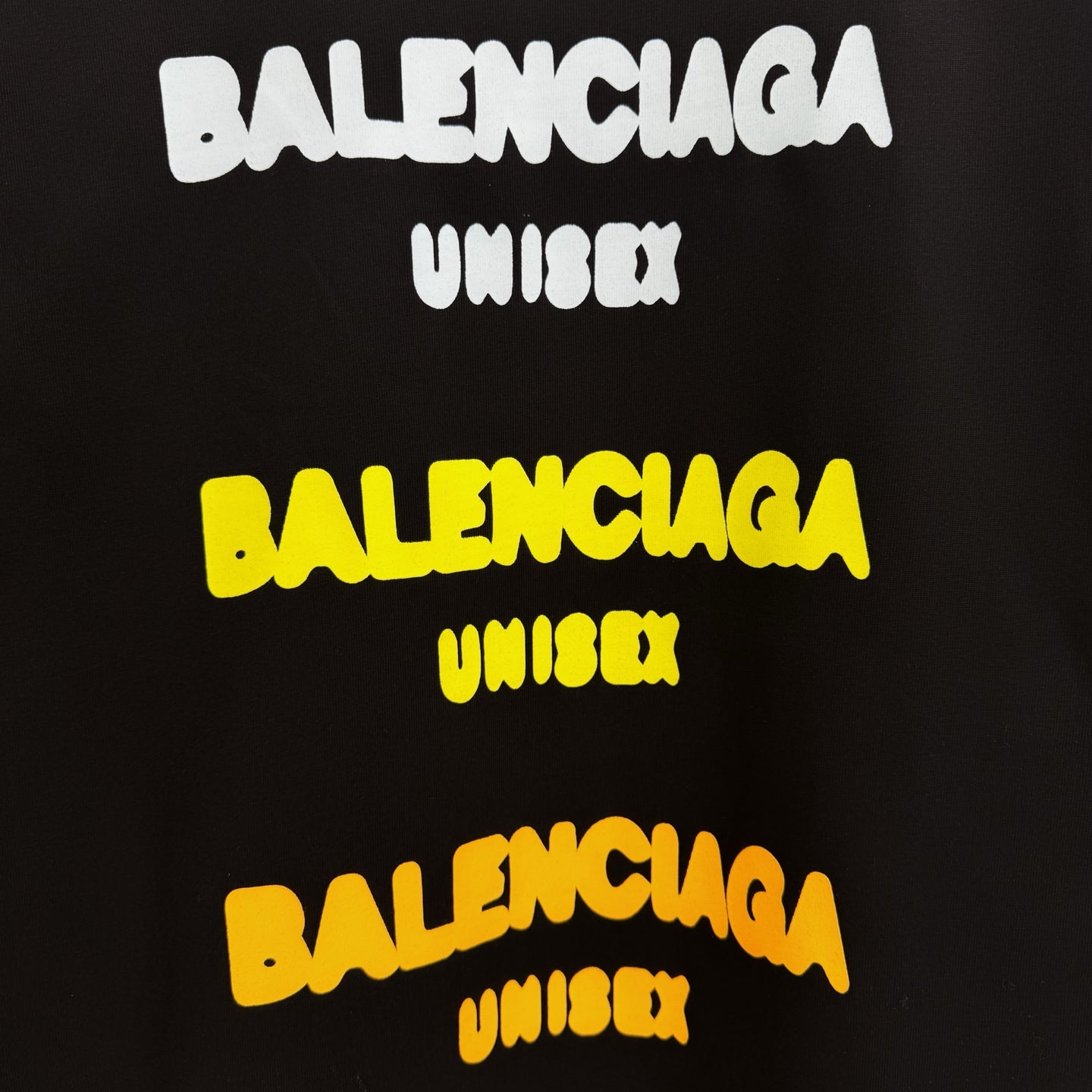 BALENCIAGA Striped Letter Logo Print Oversized T-Shirt - Black - Unisex - S / M / L / XL