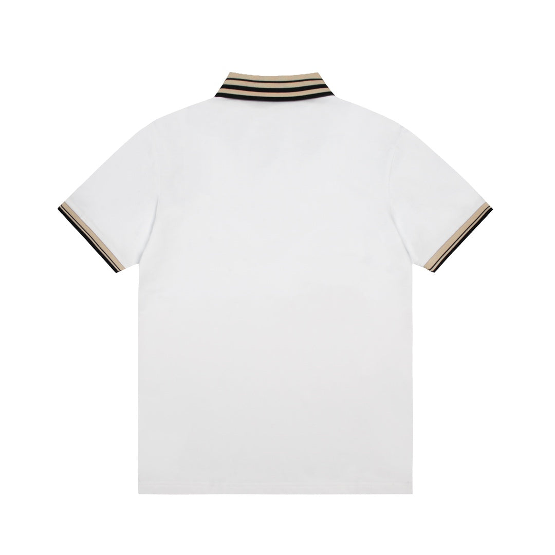 GUCCI 2024 Spring/Summer Contrast Panel Luxury Logo Polo Shirt Black M-3XL