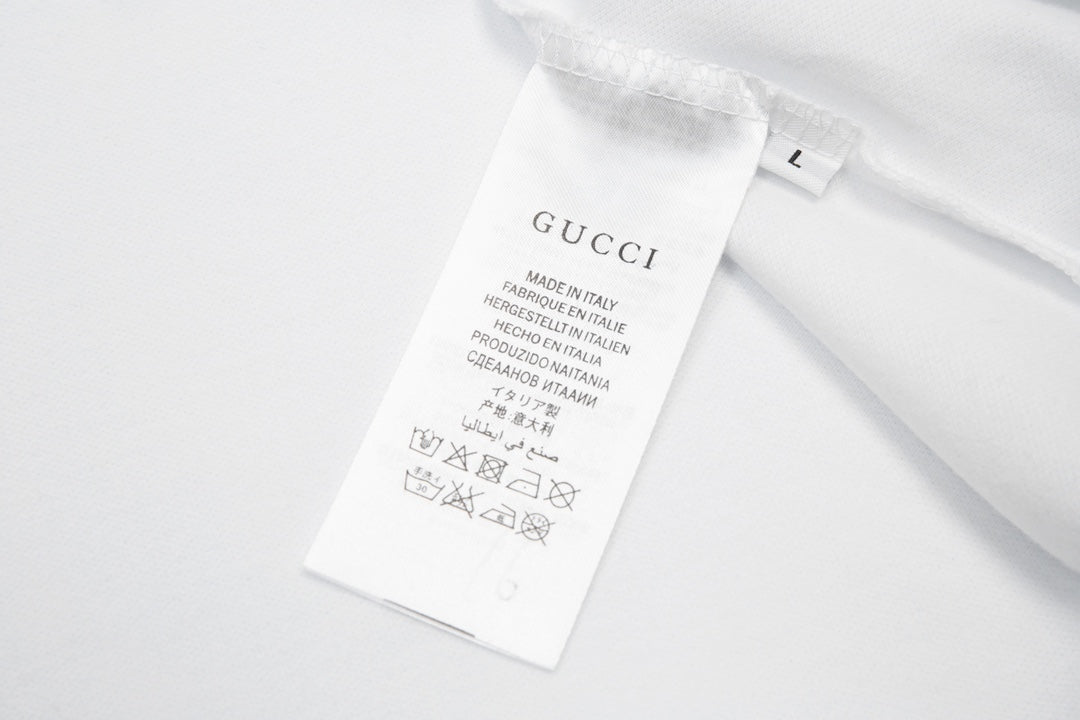 GUCCI 2024 Spring/Summer Contrast Panel Luxury Logo Polo Shirt Black M-3XL
