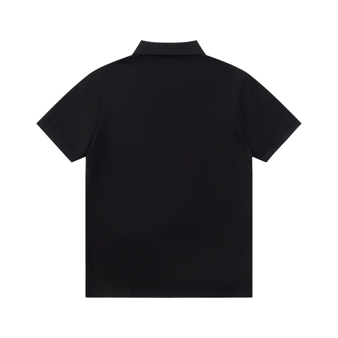 GUCCI 2024 Spring/Summer Contrast Panel Luxury Logo Polo Shirt Black M-3XL