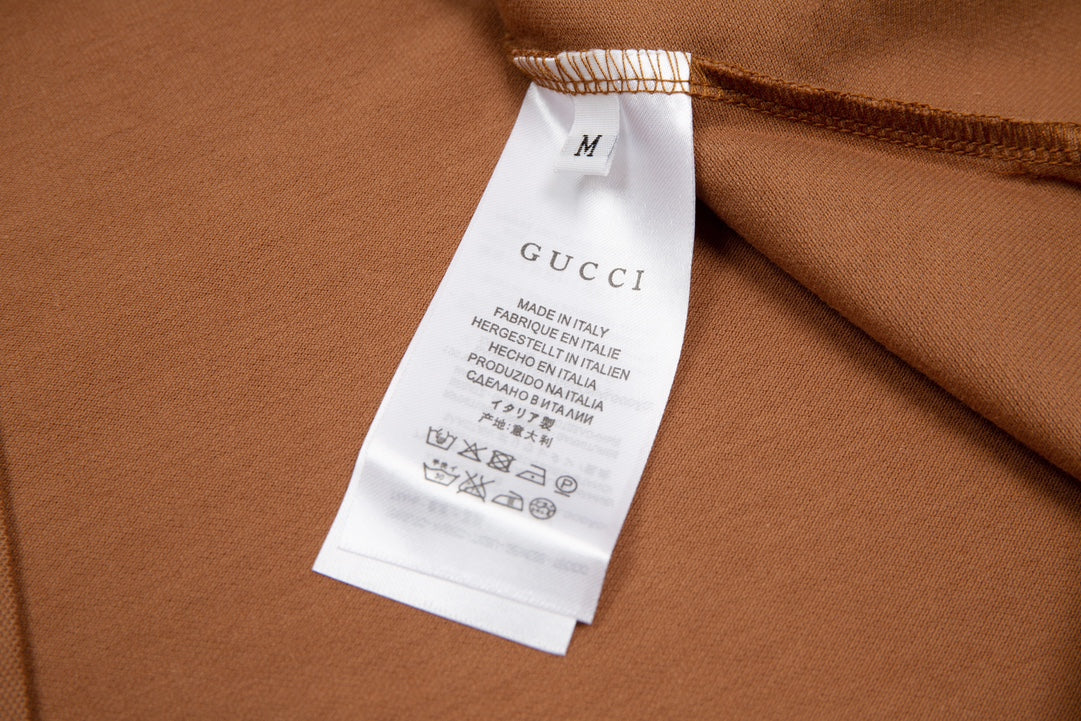GUCCI 2024 Spring/Summer Contrast Panel Luxury Logo Polo Shirt Black M-3XL