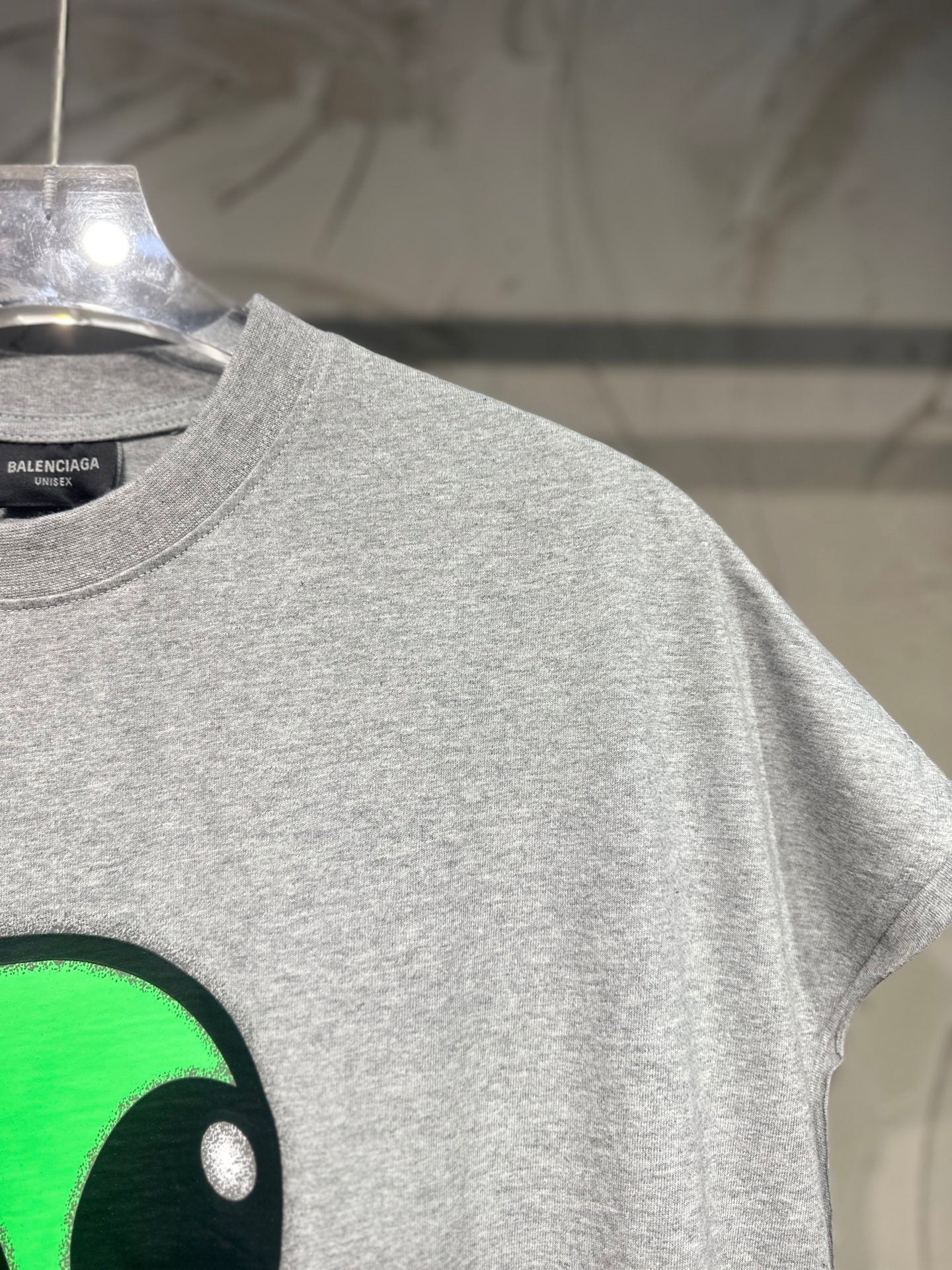 BALENCIAGA 25SS Alien Series Graphic T-Shirt / Tank Top – Heather Gray – Unisex – Sizes 1-4