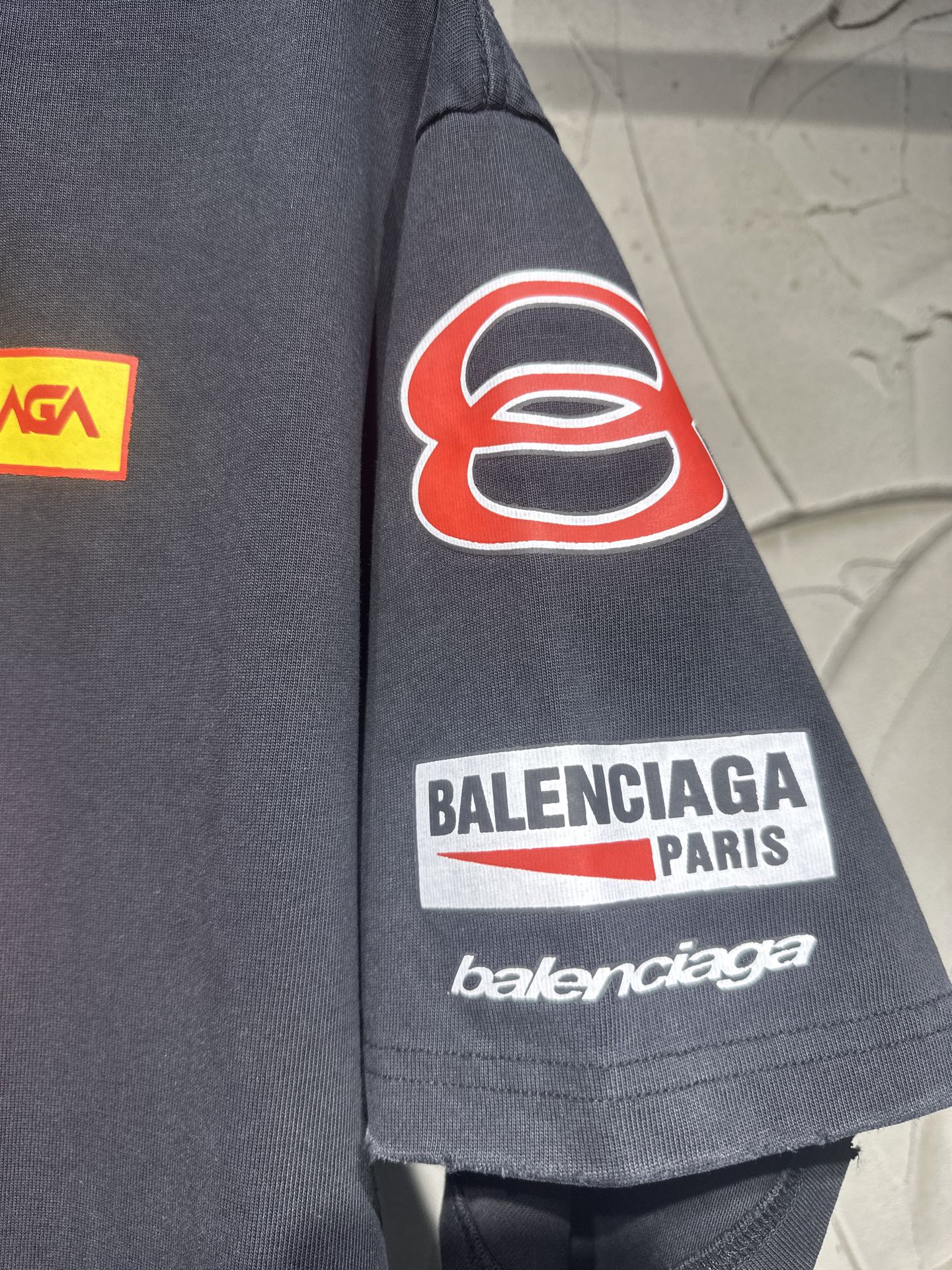 BALENCIAGA 25SS Sponsor Logo Double-Ring Print T-Shirt & Shorts Set – Unisex – Sizes 1-4