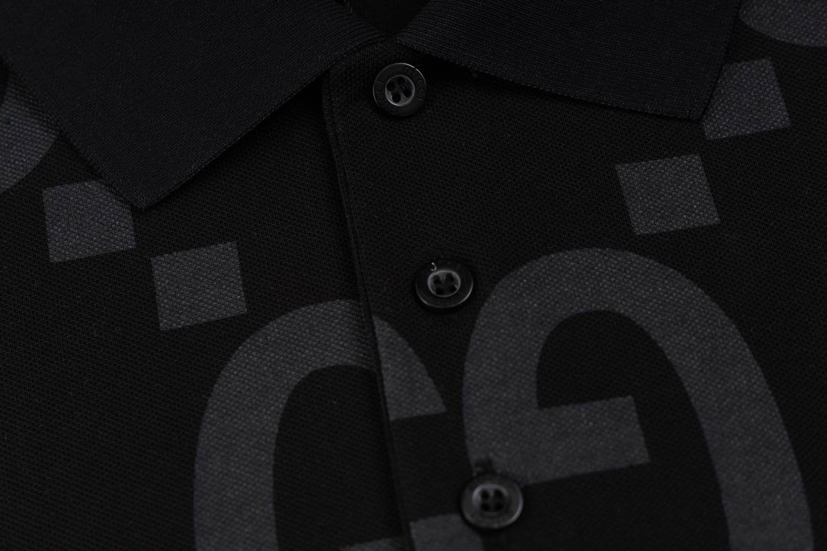 GUCCI 2024 Spring/Summer Retro Double-G Logo Print Polo Shirt White M-3XL