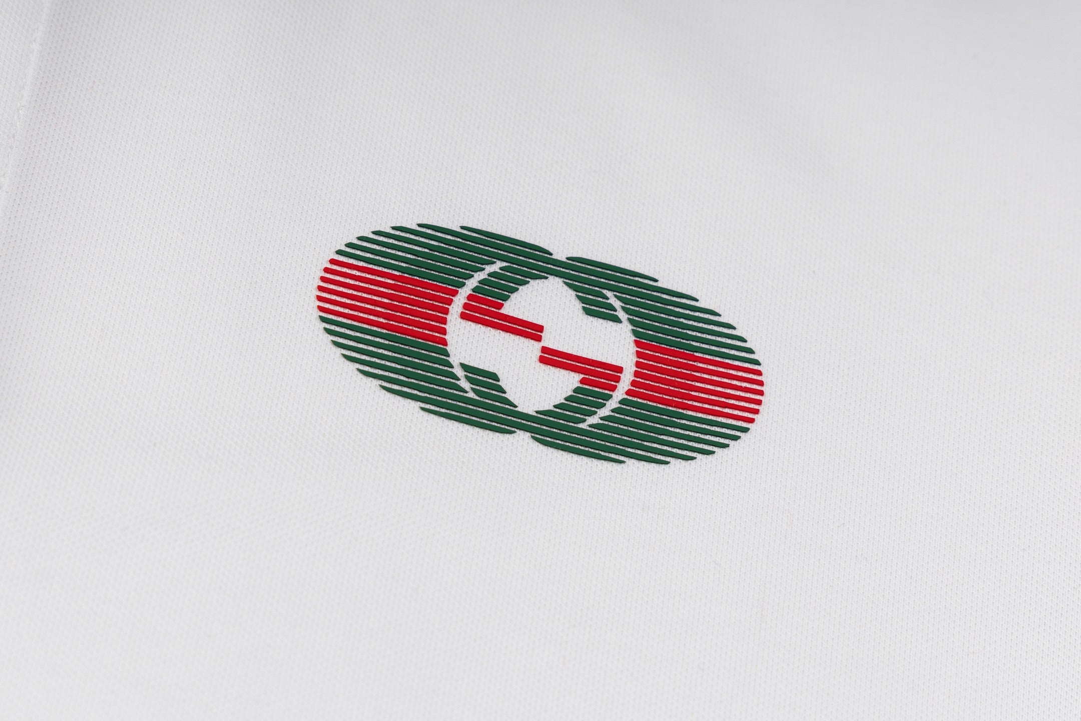 GUCCI 2024 Spring/Summer Retro Double-G Logo Print Polo Shirt White M-3XL