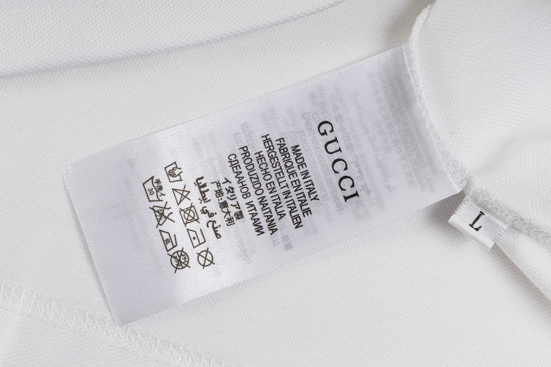 GUCCI 2024 Spring/Summer Retro Double-G Logo Print Polo Shirt White M-3XL