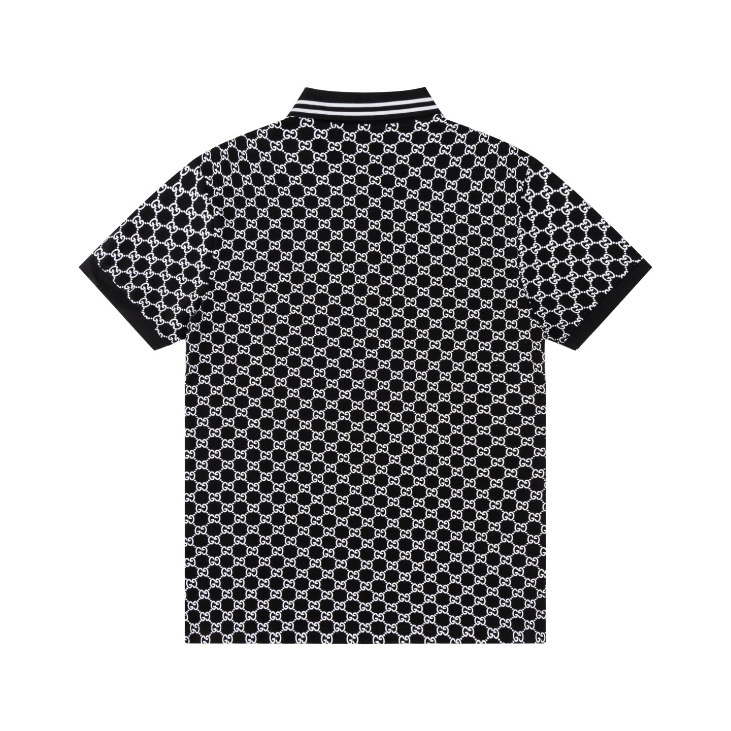 GUCCI 2024 Spring/Summer Retro Double-G Logo Print Polo Shirt White M-3XL