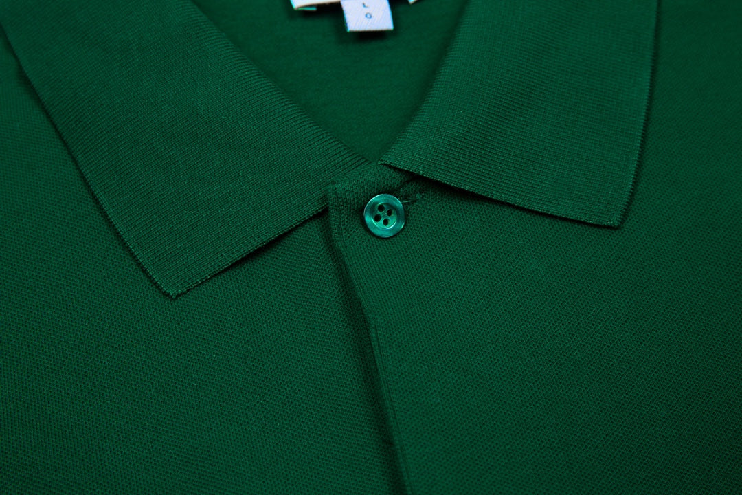 BURBERRY 2024 Spring/Summer Equestrian Knight Logo Embroidered Classic Polo Shirt Dark Green M-3XL