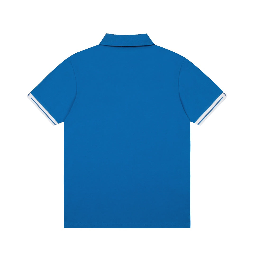 BURBERRY 2024 Spring/Summer Equestrian Knight Logo Embroidered Classic Polo Shirt Dodger Blue M-3XL