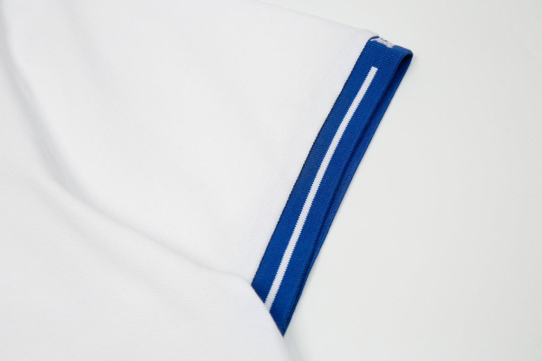 BURBERRY 2024 Spring/Summer Equestrian Knight Logo Embroidered Classic Polo Shirt Dodger Blue M-3XL
