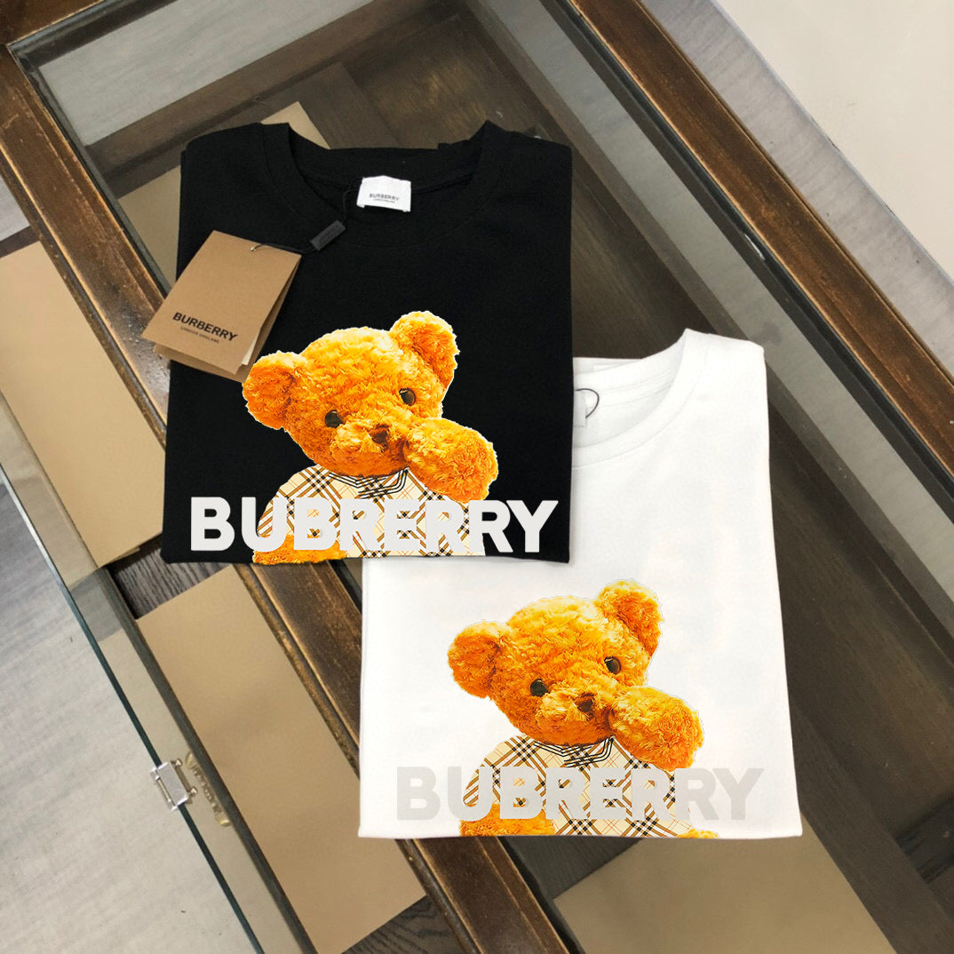 BURBERRY Iconic Logo Print Short-Sleeve T-Shirt Premium Cotton M-3XL