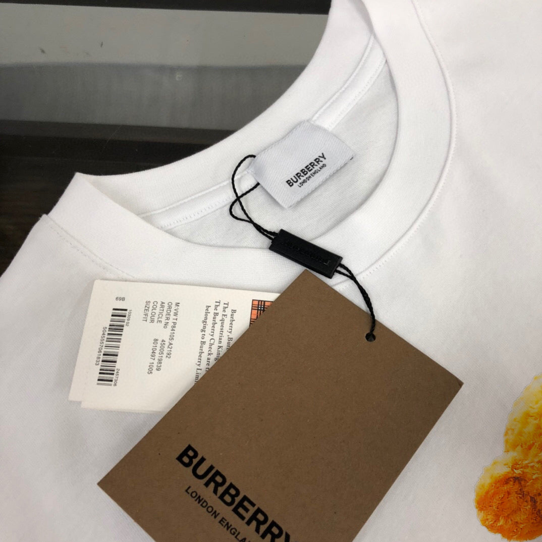 BURBERRY Iconic Logo Print Short-Sleeve T-Shirt Premium Cotton M-3XL
