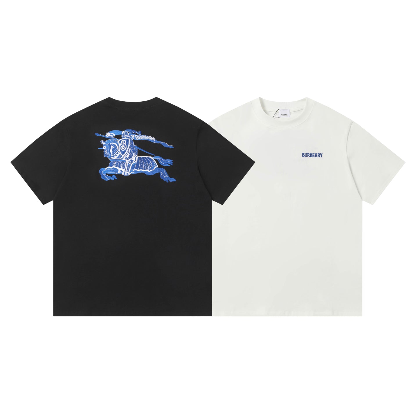 BURBERRY Knight Embroidery Short-Sleeve T-Shirt Unisex Classic S-XL