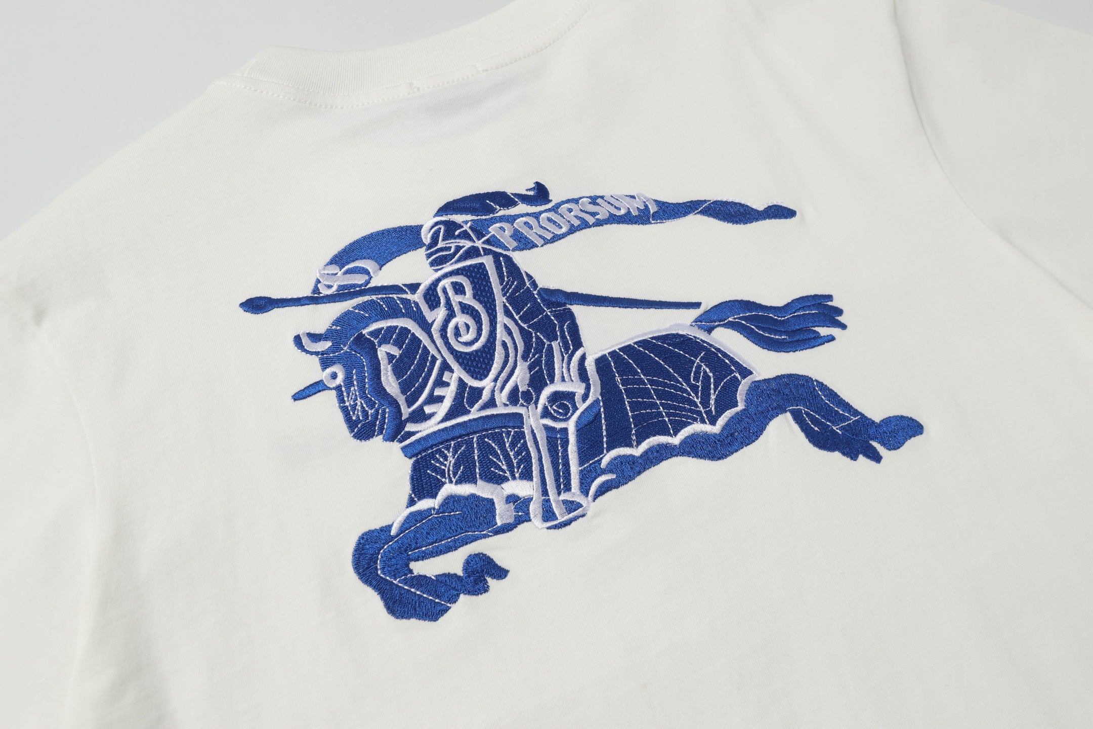 BURBERRY Knight Embroidery Short-Sleeve T-Shirt Unisex Classic S-XL