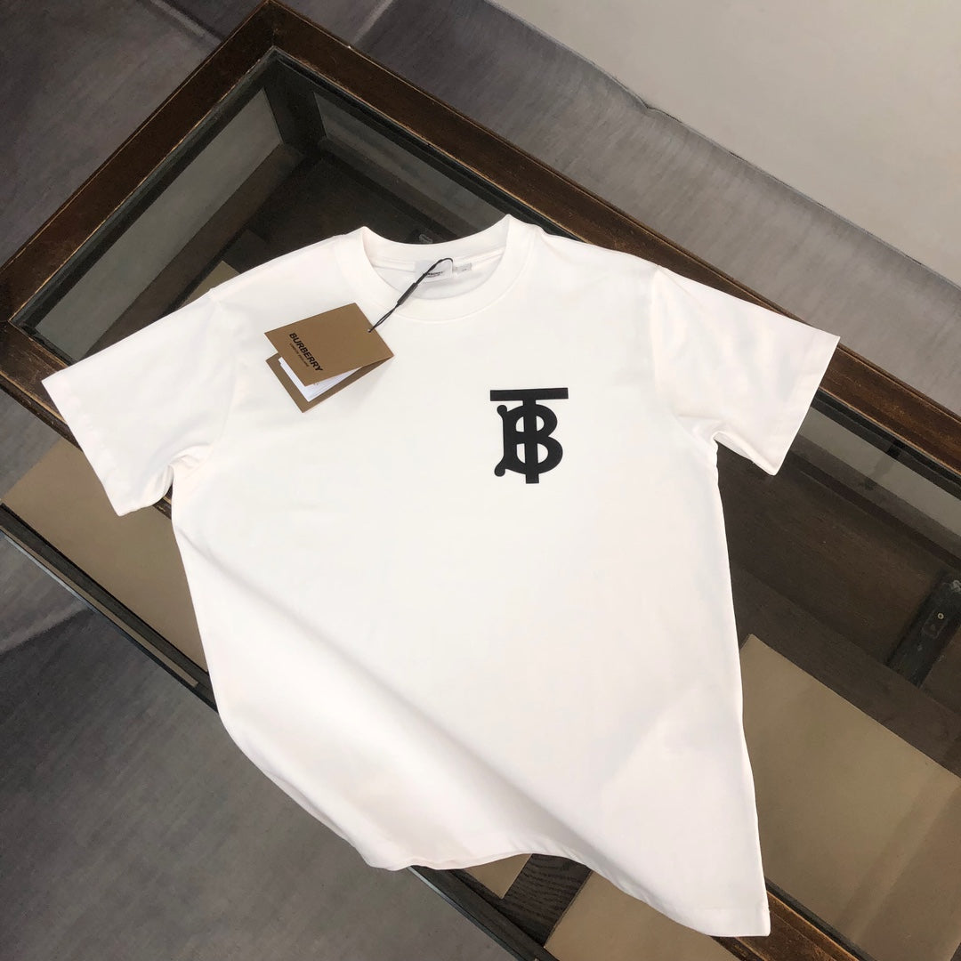 BURBERRY Classic Silicone Letter Logo Short-Sleeve T-Shirt S-XXL
