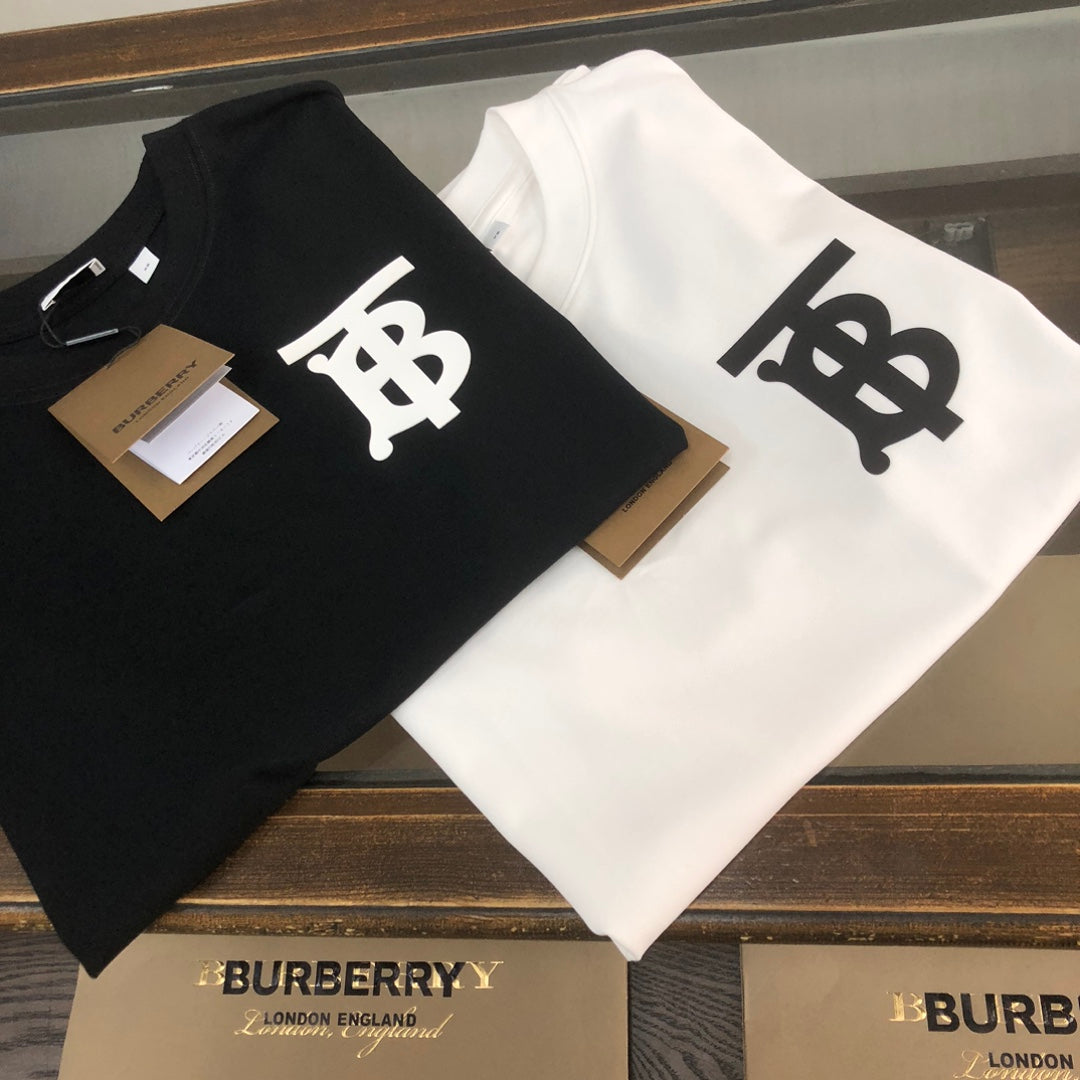 BURBERRY Classic Silicone Letter Logo Short-Sleeve T-Shirt S-XXL