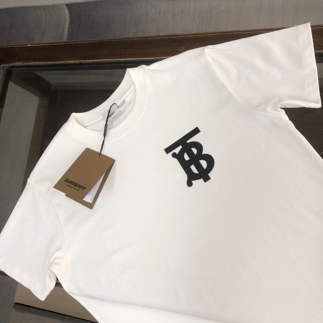 BURBERRY Classic Silicone Letter Logo Short-Sleeve T-Shirt S-XXL
