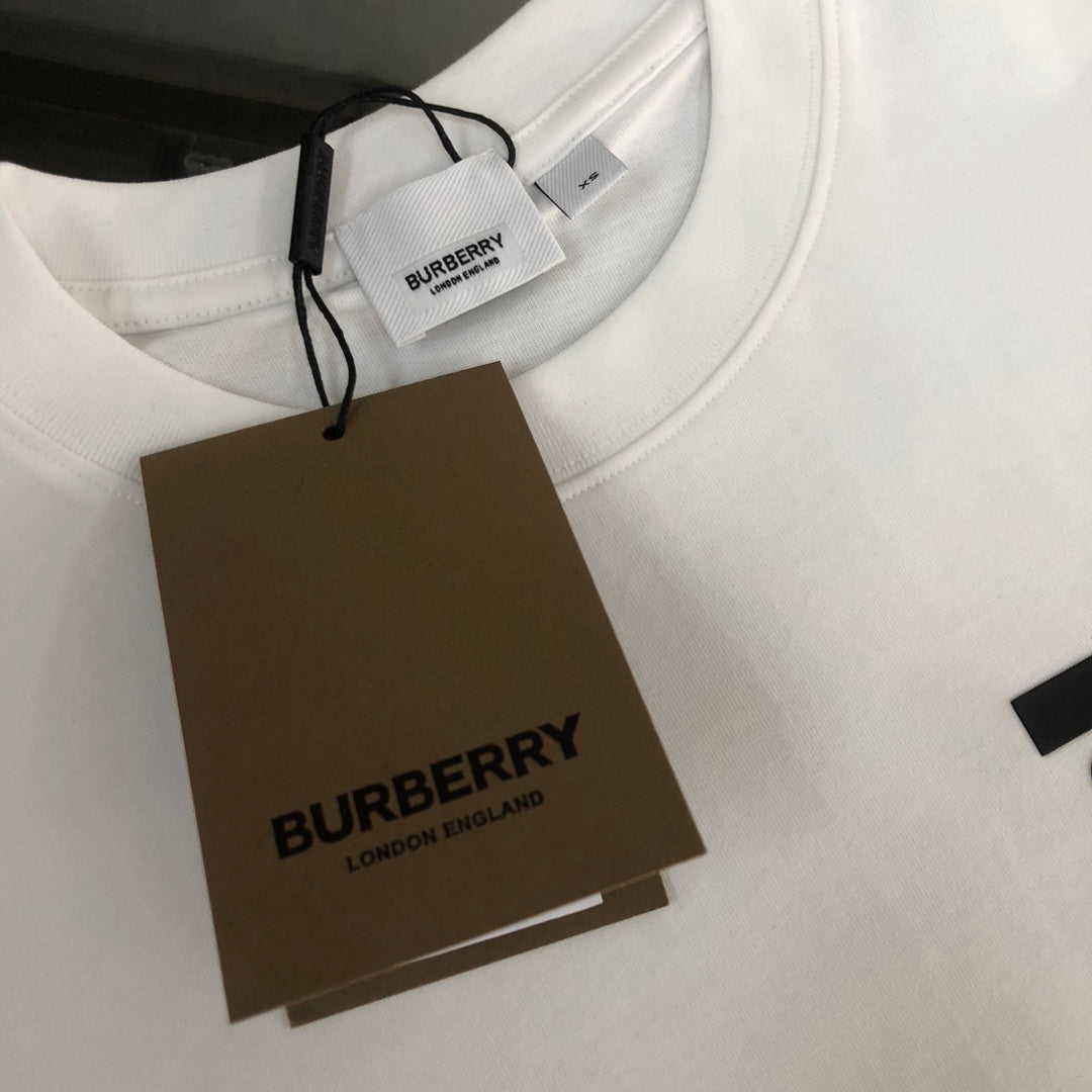 BURBERRY Classic Silicone Letter Logo Short-Sleeve T-Shirt S-XXL