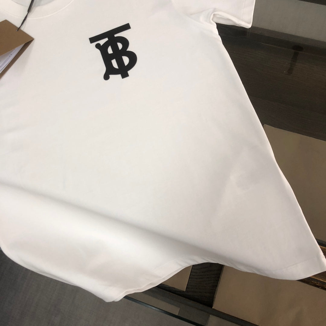 BURBERRY Classic Silicone Letter Logo Short-Sleeve T-Shirt S-XXL