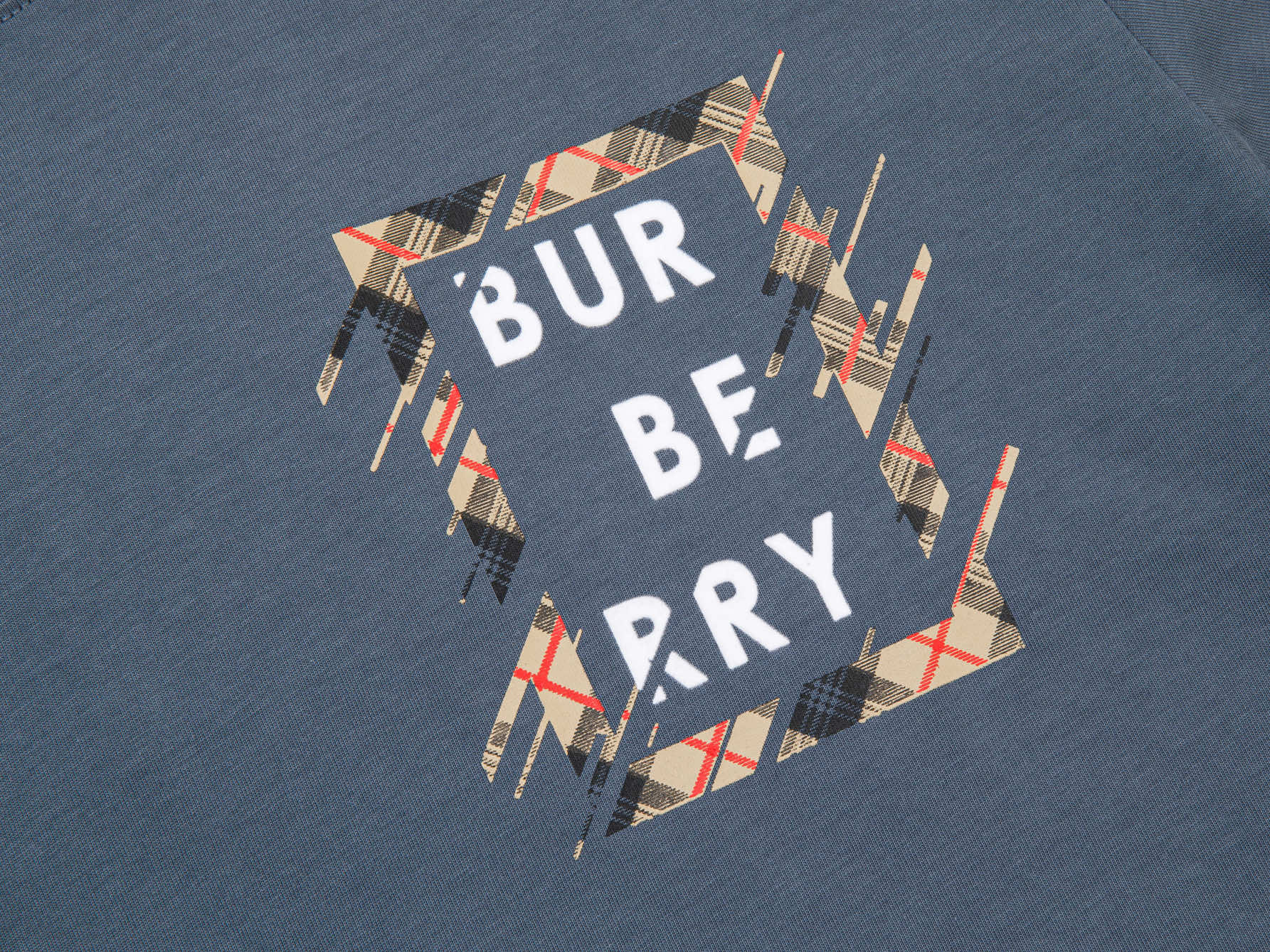 BURBERRY Classic Check Letter Logo Short-Sleeve T-Shirt S-XL