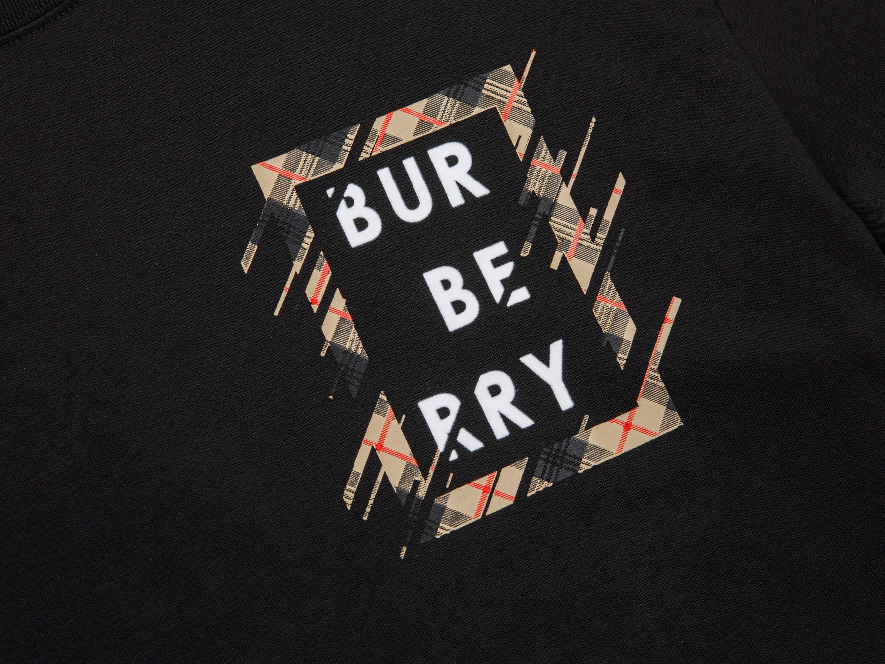 BURBERRY Classic Check Letter Logo Short-Sleeve T-Shirt S-XL