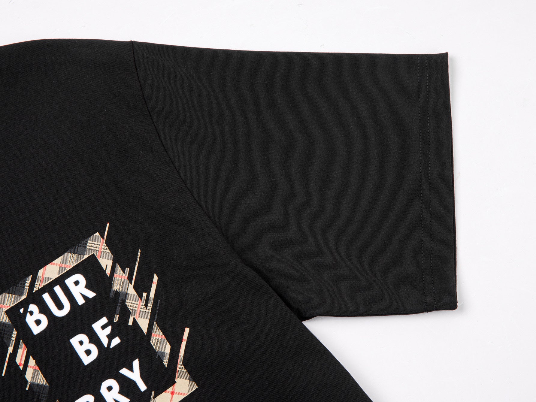 BURBERRY Classic Check Letter Logo Short-Sleeve T-Shirt S-XL