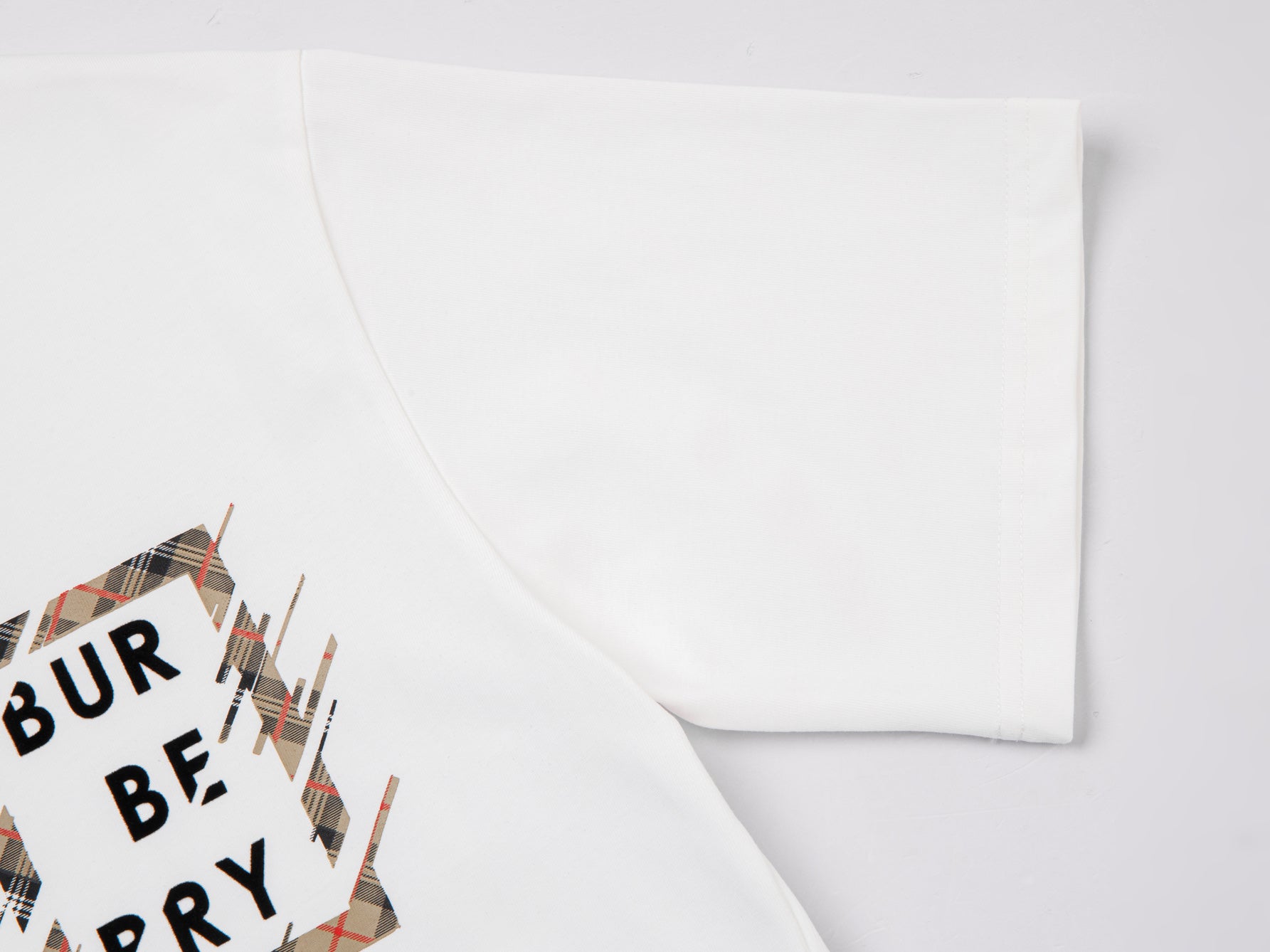 BURBERRY Classic Check Letter Logo Short-Sleeve T-Shirt S-XL