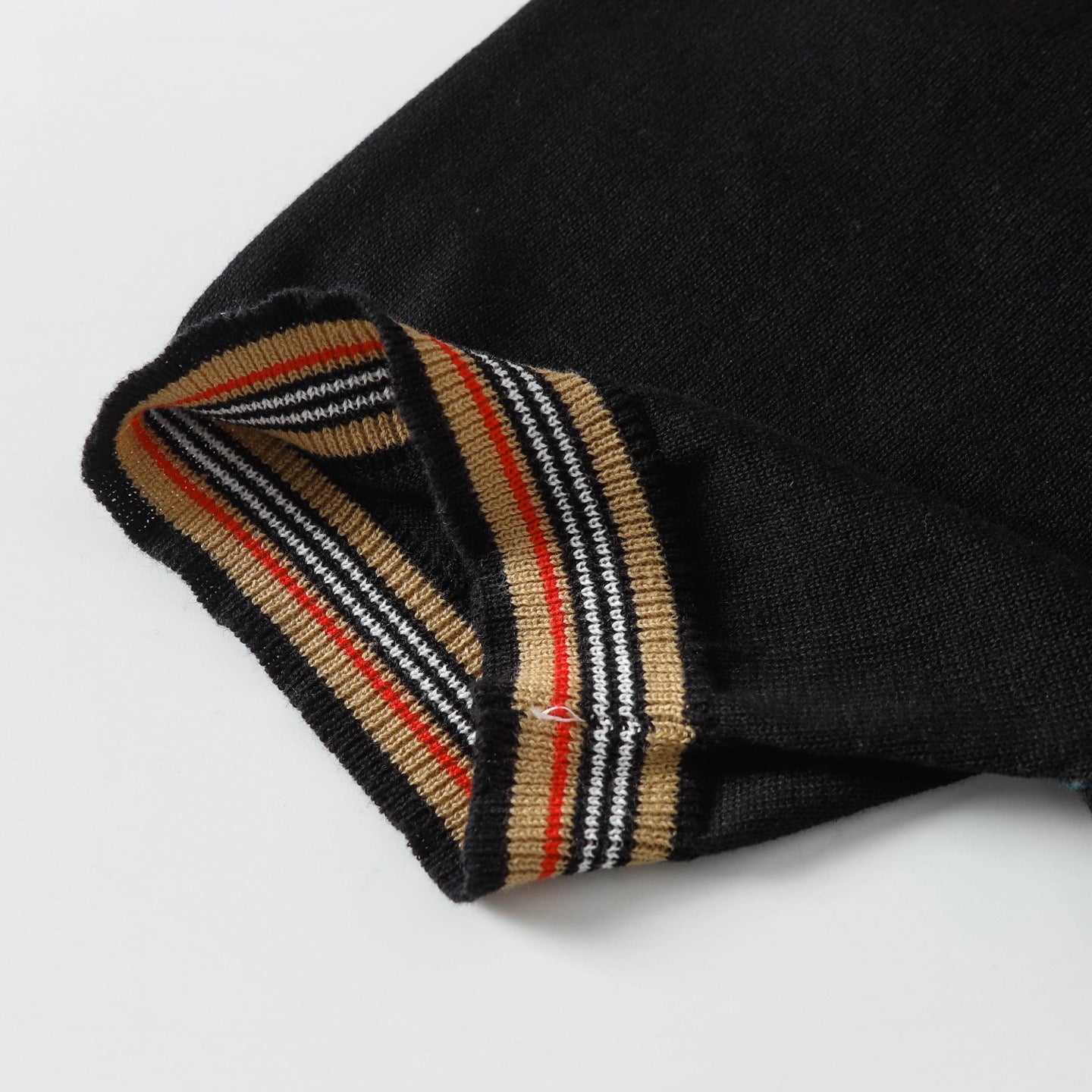 BURBERRY Logo Knit Panel Crewneck Short-Sleeve T-Shirt XS-L
