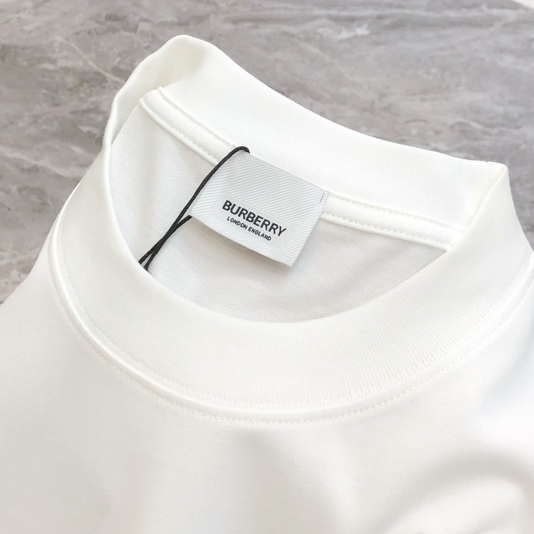 BURBERRY 2024 Early Spring Side Logo Oversized Crewneck T-Shirt S-3XL