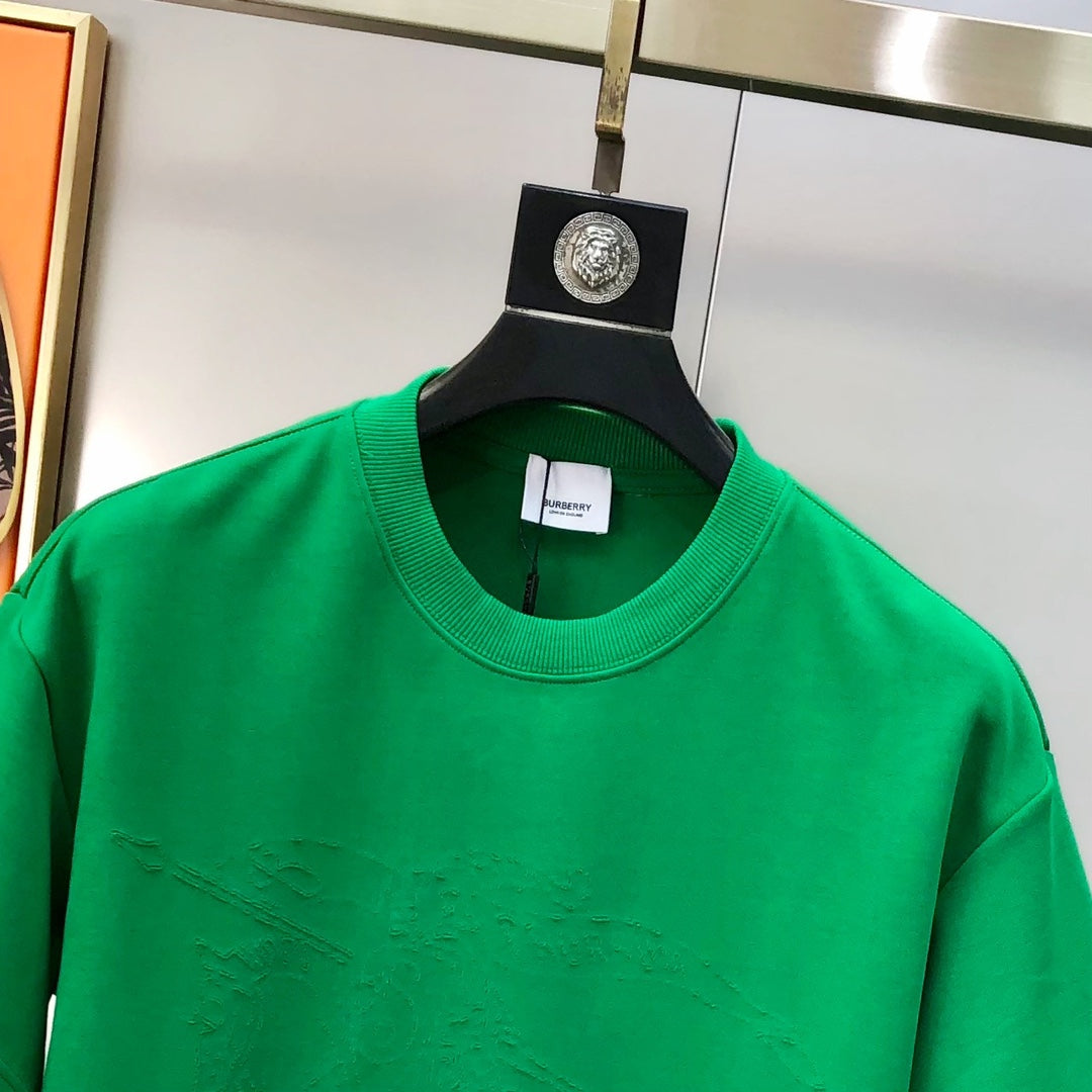 BURBERRY 2024 Spring/Summer Cutout Logo Equestrian Oversized Crewneck T-Shirt S-3XL