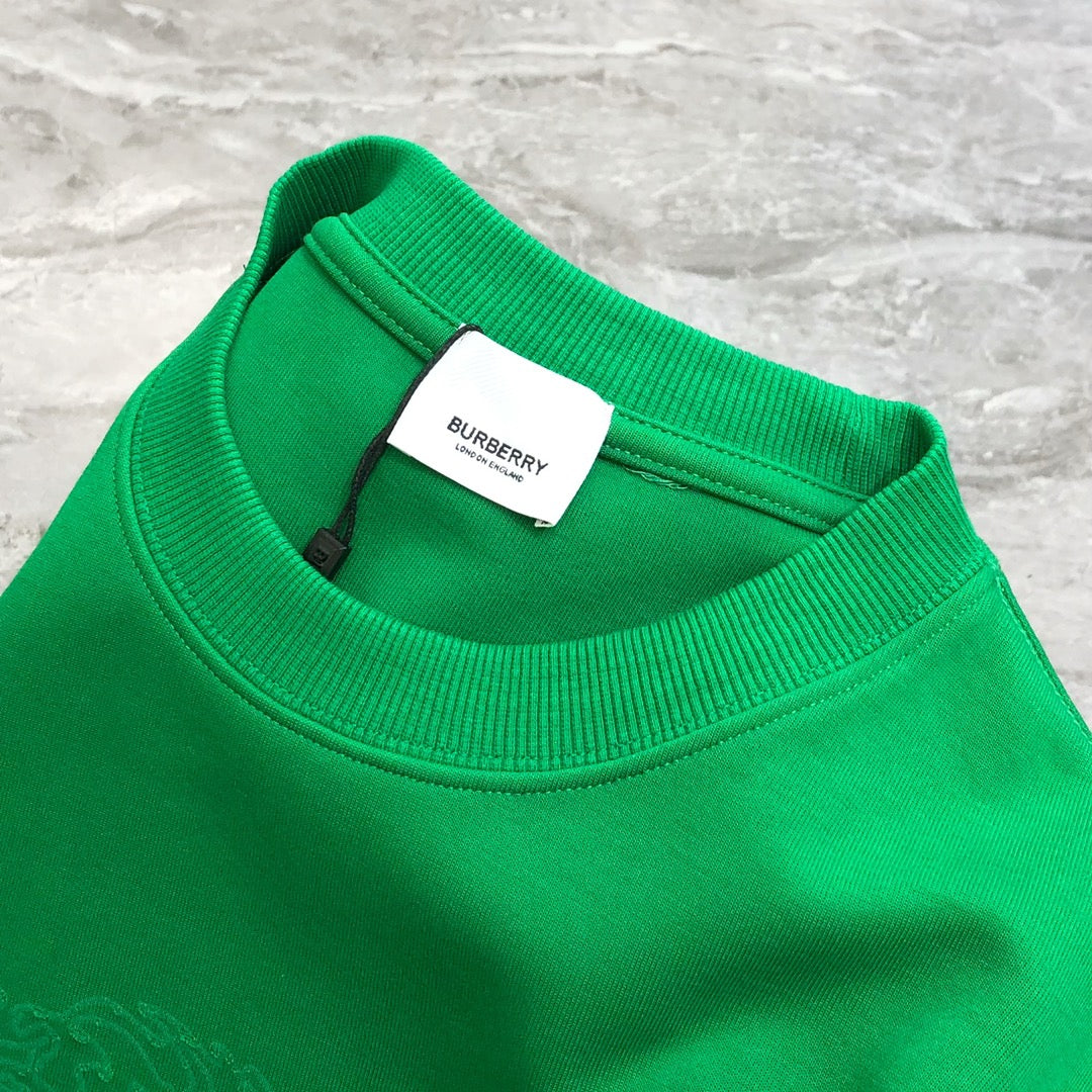 BURBERRY 2024 Spring/Summer Cutout Logo Equestrian Oversized Crewneck T-Shirt S-3XL