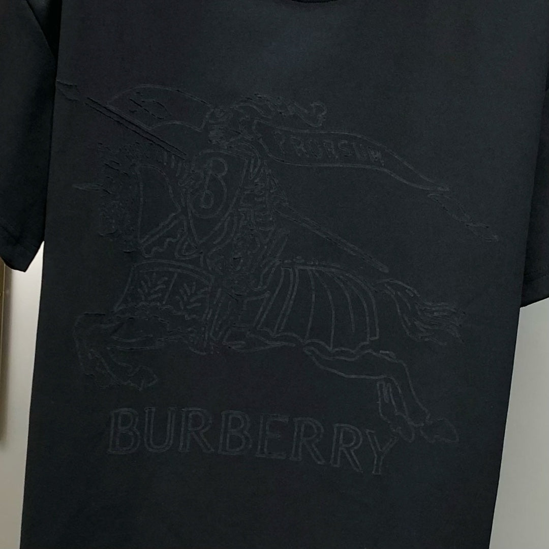 BURBERRY 2024 Spring/Summer Cutout Logo Equestrian Oversized Crewneck T-Shirt S-3XL