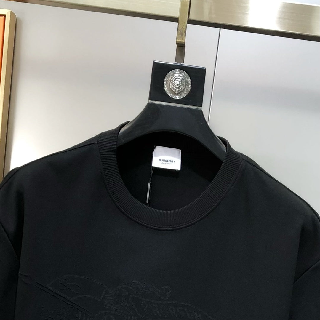BURBERRY 2024 Spring/Summer Cutout Logo Equestrian Oversized Crewneck T-Shirt S-3XL