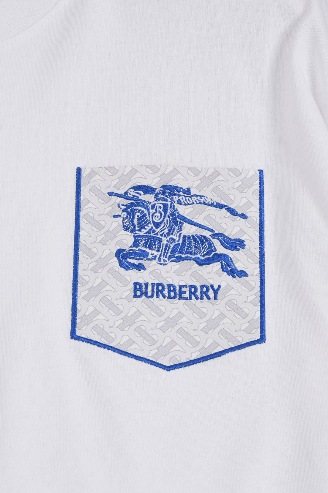BURBERRY 25SS Equestrian Crest Pocket Embroidered Short-Sleeve T-Shirt XS-L