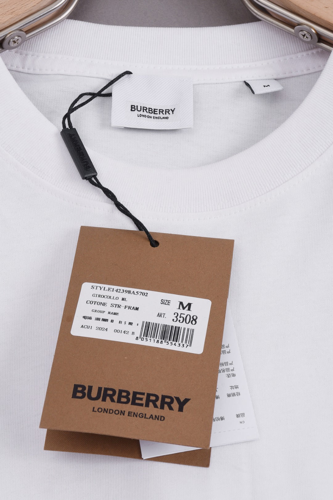 BURBERRY 25SS Equestrian Crest Pocket Embroidered Short-Sleeve T-Shirt XS-L