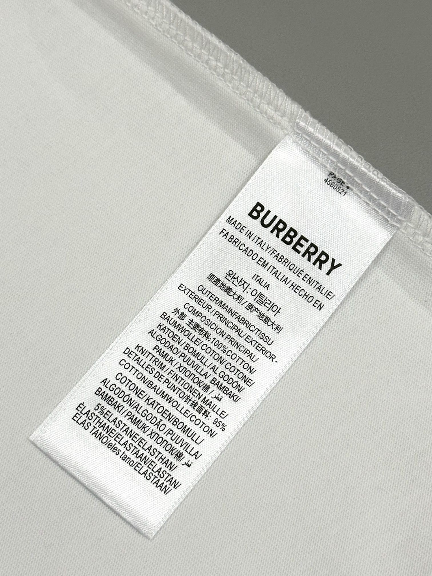 BURBERRY Equestrian Crest 3D Embroidery Short-Sleeve T-Shirt S-XL