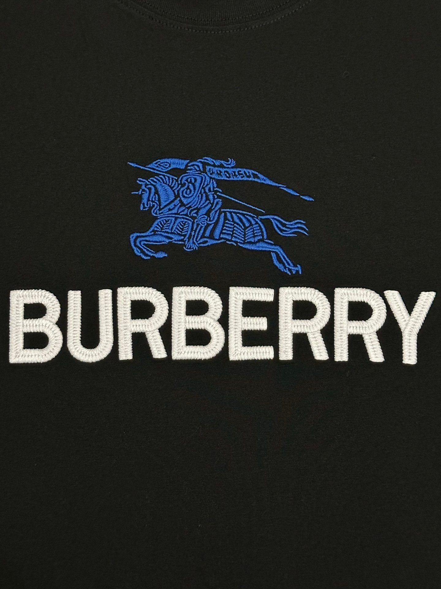 BURBERRY Equestrian Crest 3D Embroidery Short-Sleeve T-Shirt S-XL