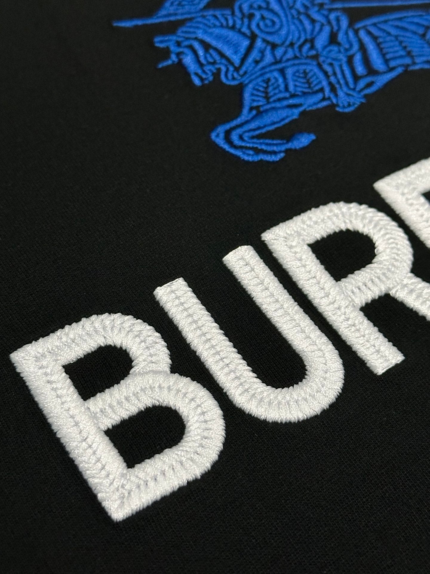 BURBERRY Equestrian Crest 3D Embroidery Short-Sleeve T-Shirt S-XL