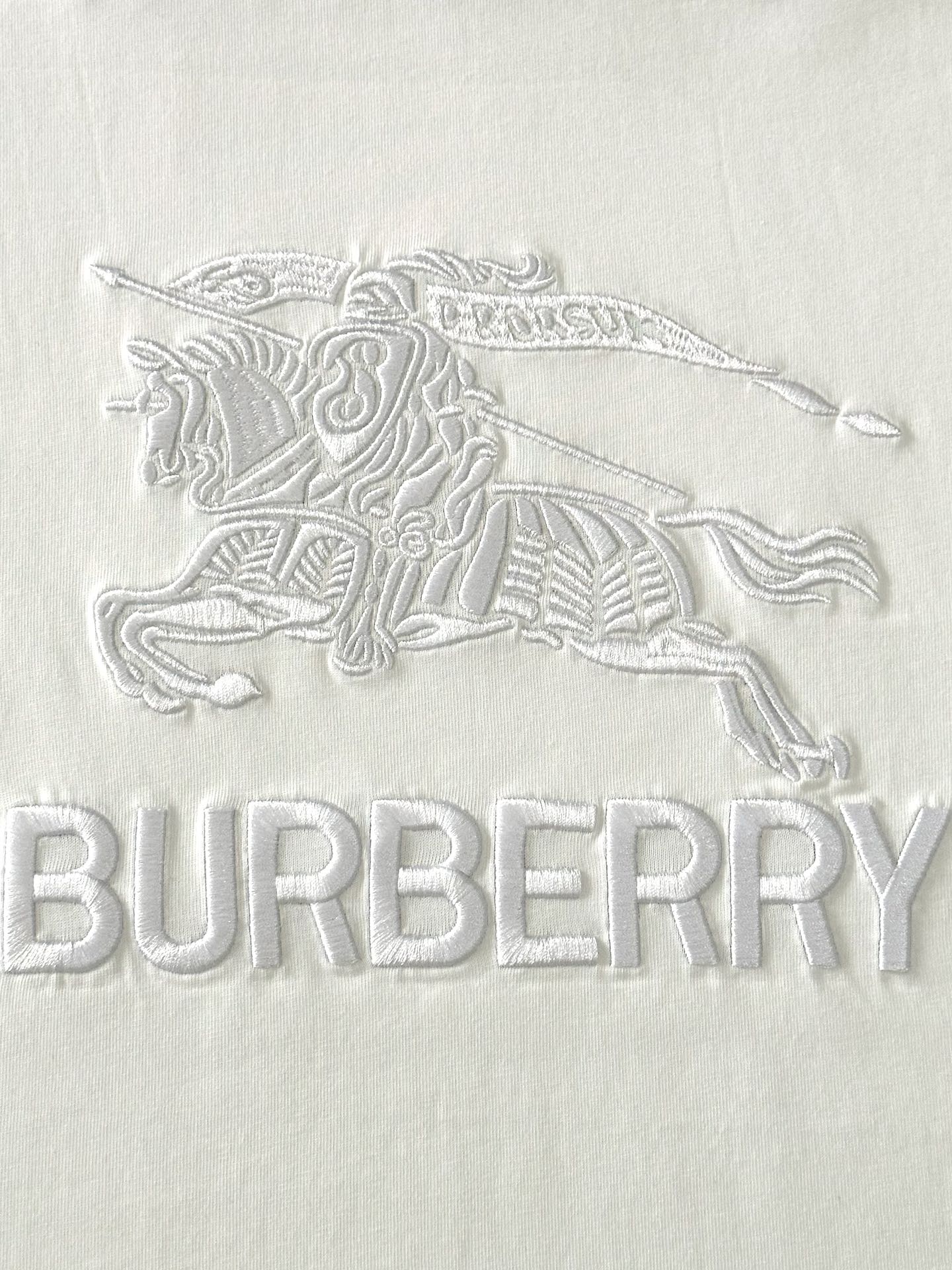 BURBERRY 25SS Equestrian Knight Letter Embroidery Oversized T-Shirt S-XL