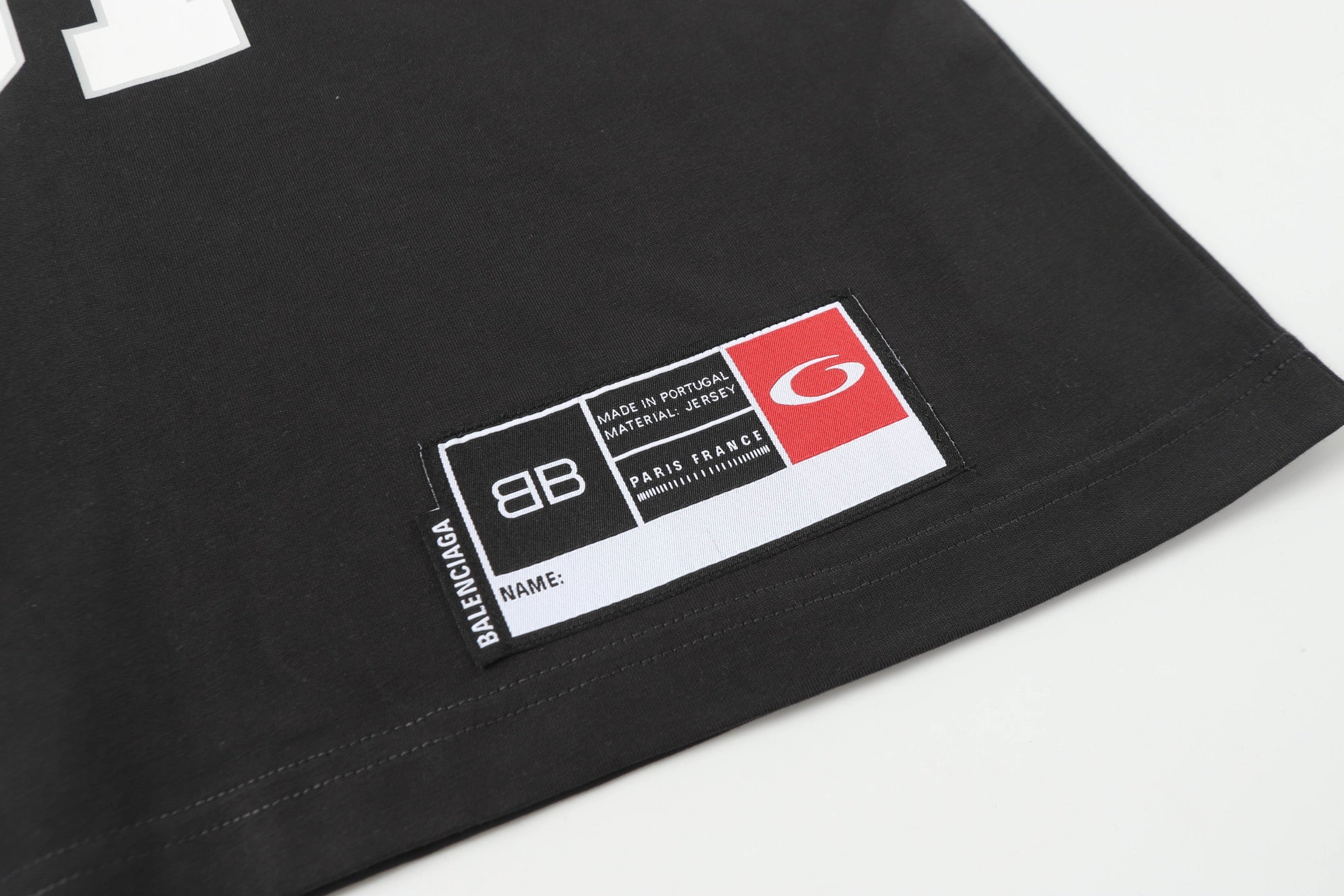 BALENCIAGA Basketball Jersey-Inspired Embroidery & Print T-Shirt – Black – Unisex – XS-M
