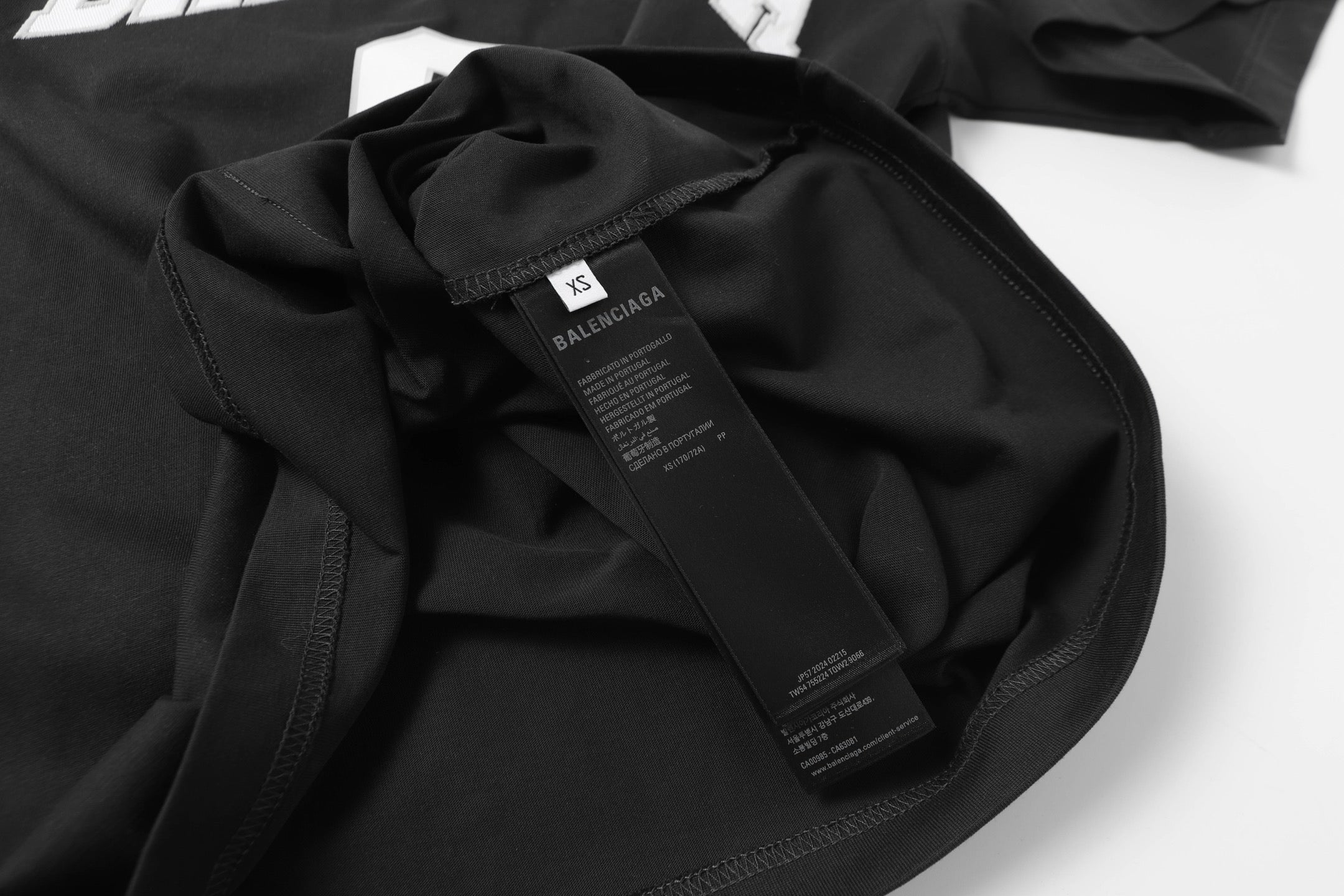 BALENCIAGA Basketball Jersey-Inspired Embroidery & Print T-Shirt – Black – Unisex – XS-M