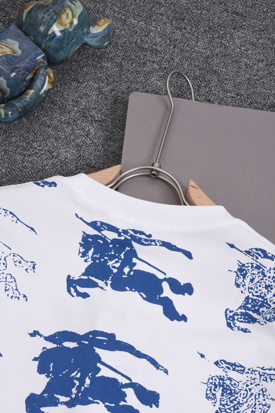 BURBERRY 25SS Allover Equestrian Logo Print Crewneck T-Shirt XS-L