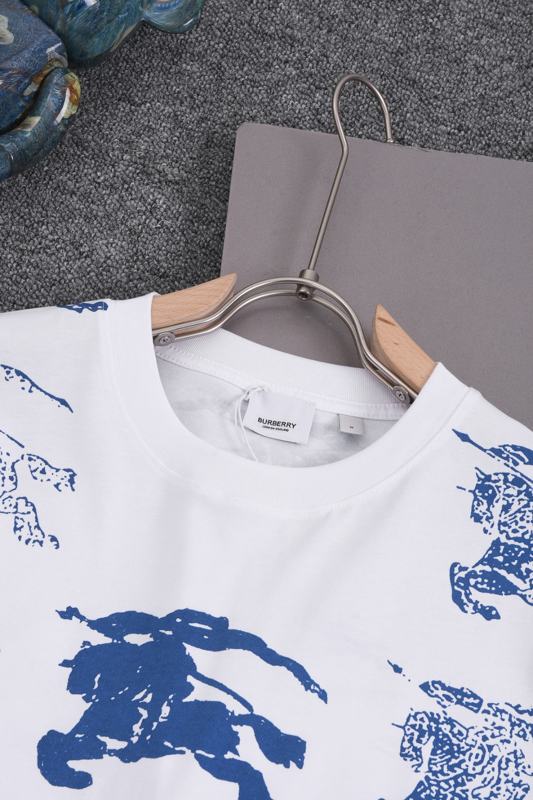 BURBERRY 25SS Allover Equestrian Logo Print Crewneck T-Shirt XS-L