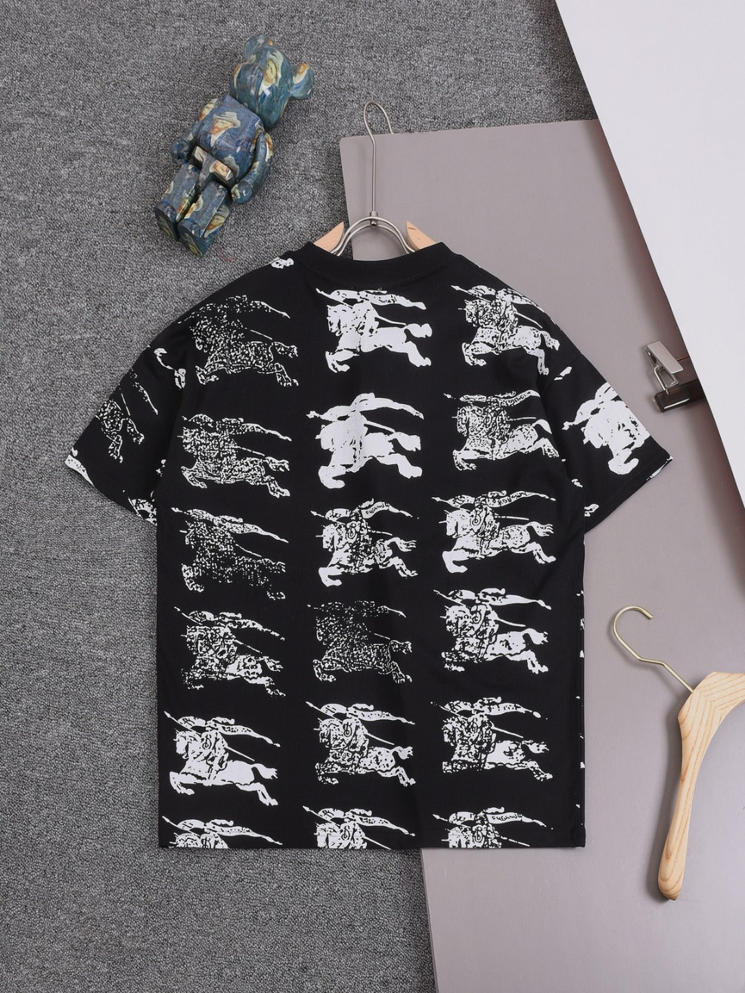 BURBERRY 25SS Allover Equestrian Logo Print Crewneck T-Shirt XS-L