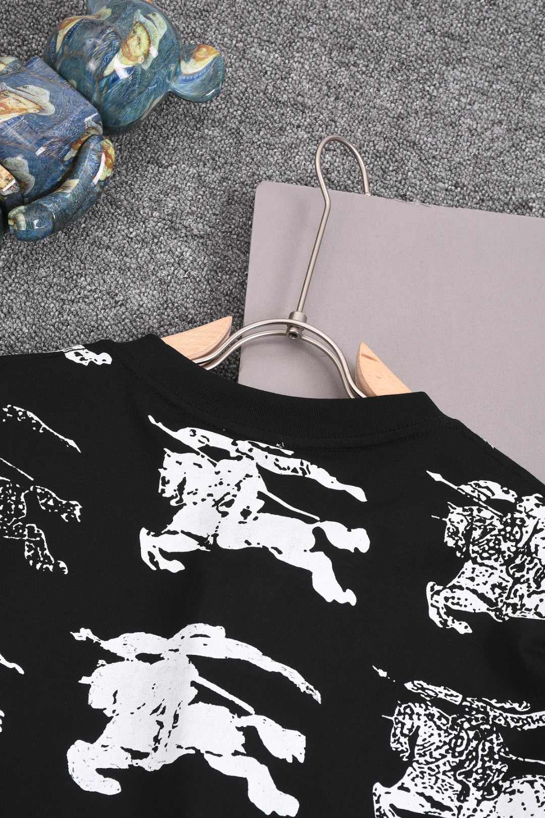 BURBERRY 25SS Allover Equestrian Logo Print Crewneck T-Shirt XS-L