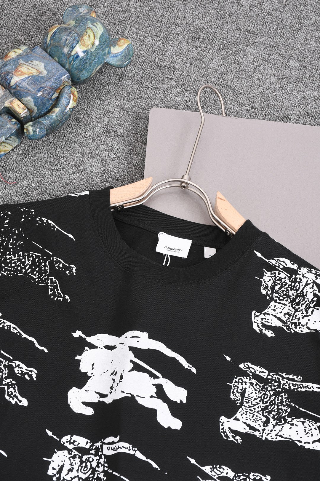 BURBERRY 25SS Allover Equestrian Logo Print Crewneck T-Shirt XS-L