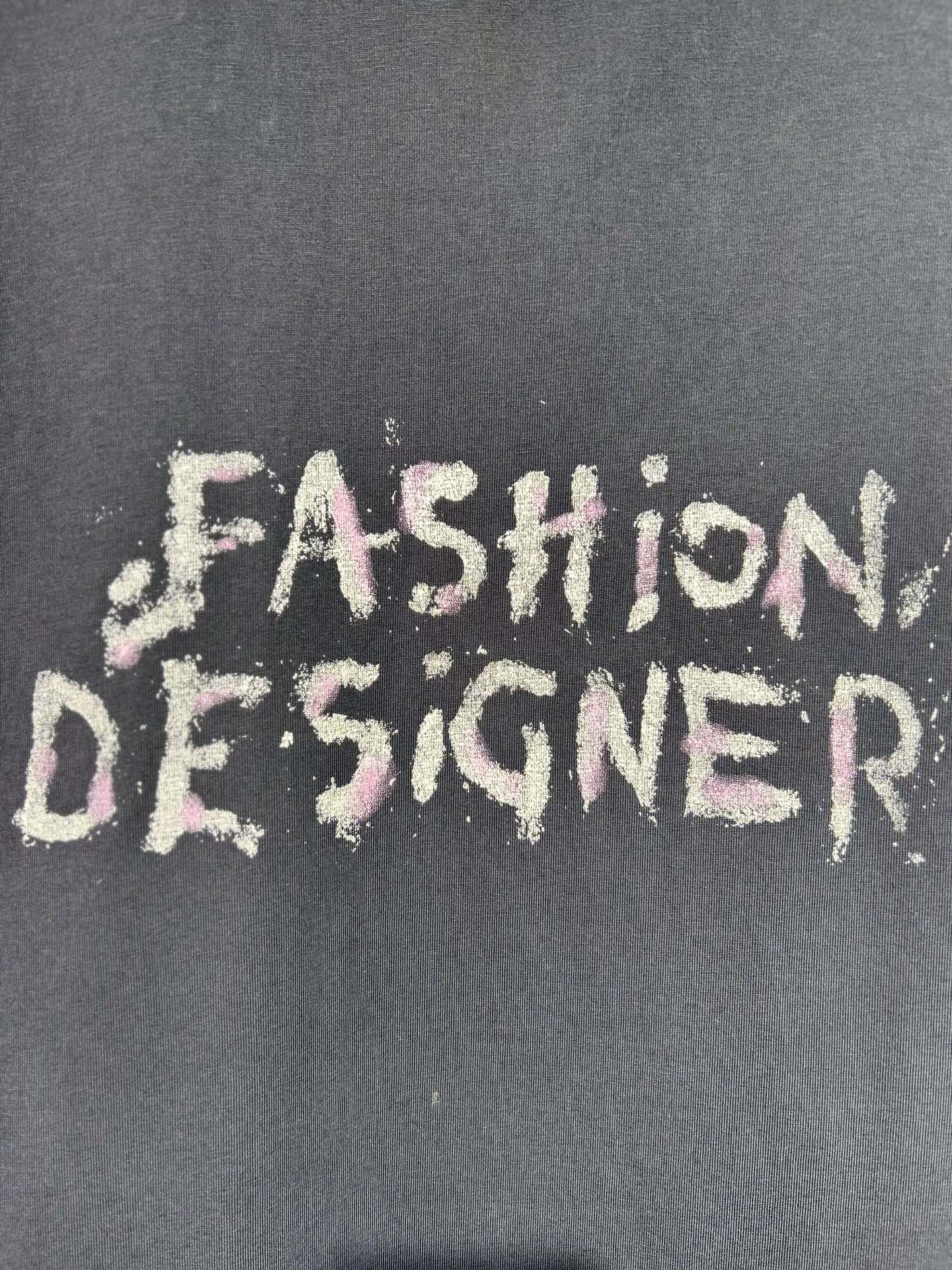 BALENCIAGA New “Fashion Designer” Distressed Oversized T-Shirt – Blue-Black – Unisex – Sizes 1-4