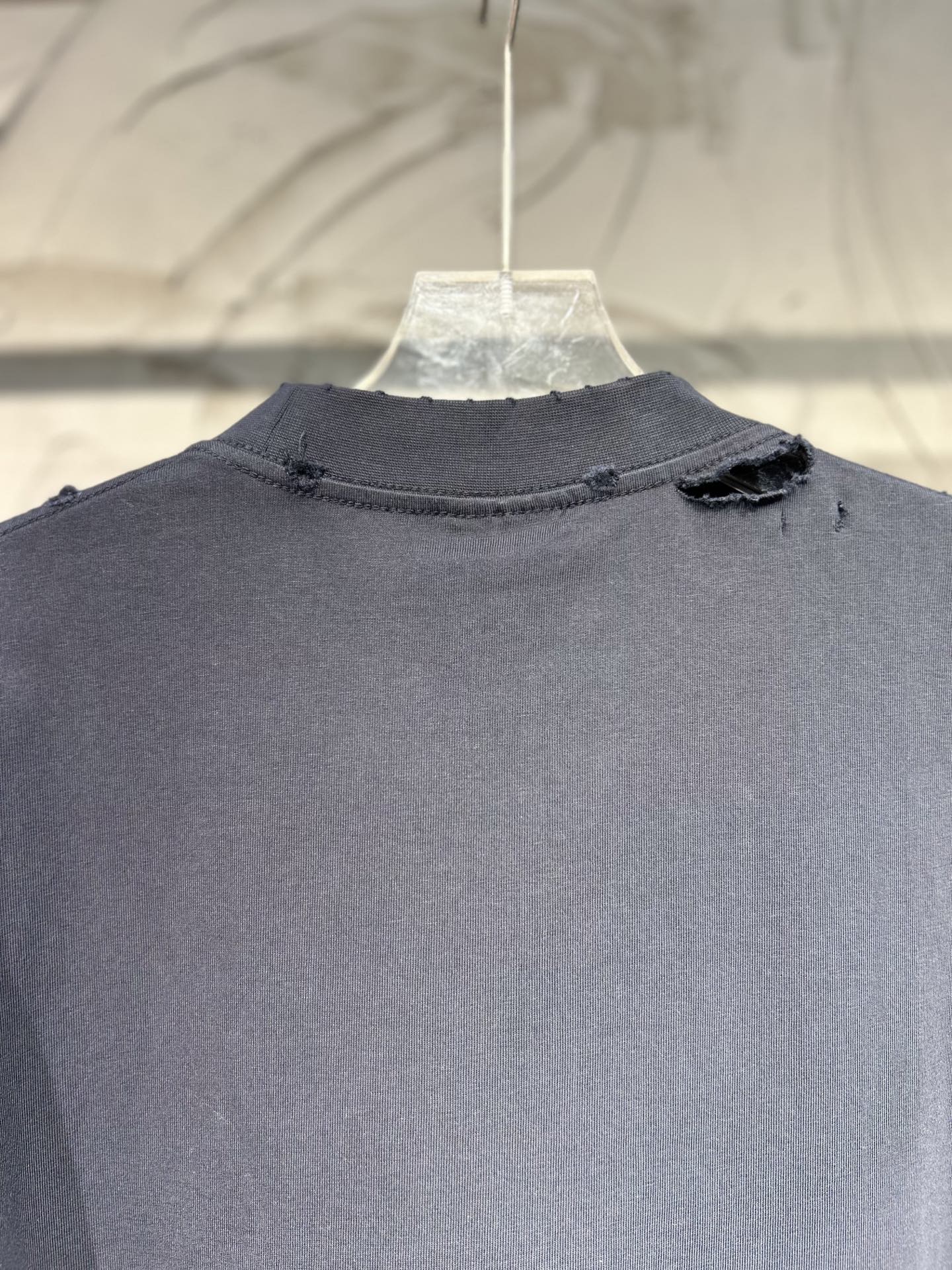 BALENCIAGA New “Fashion Designer” Distressed Oversized T-Shirt – Blue-Black – Unisex – Sizes 1-4